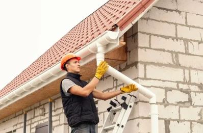 Pose et remplacement de gouttières à Planchez